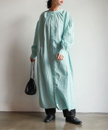 feepur | バンドカラーオーバーシャツワンピース(シャツワンピース)