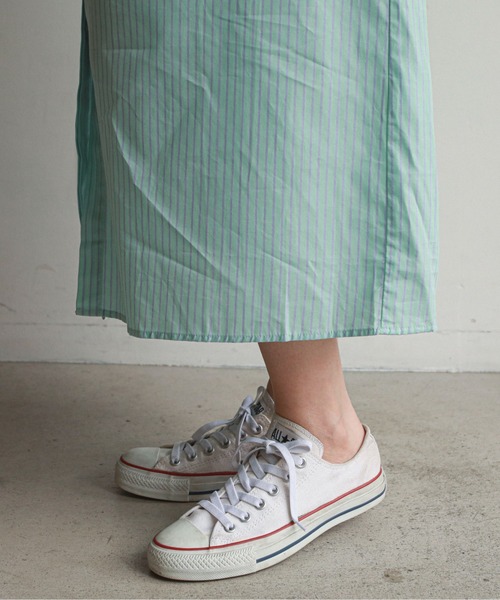 feepur(フェピュール)の「バンドカラーオーバーシャツワンピース(シャツワンピース・レディース・サックスブルー/ホワイト/ブラック/グリーン・MEDIUM)」の10枚目の写真