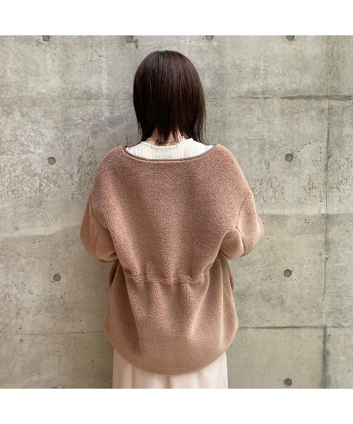 flower(フラワー)の「スウィートボアコート(ムートンコート・レディース・ブラウン/アイボリー・FREE)」の19枚目の写真