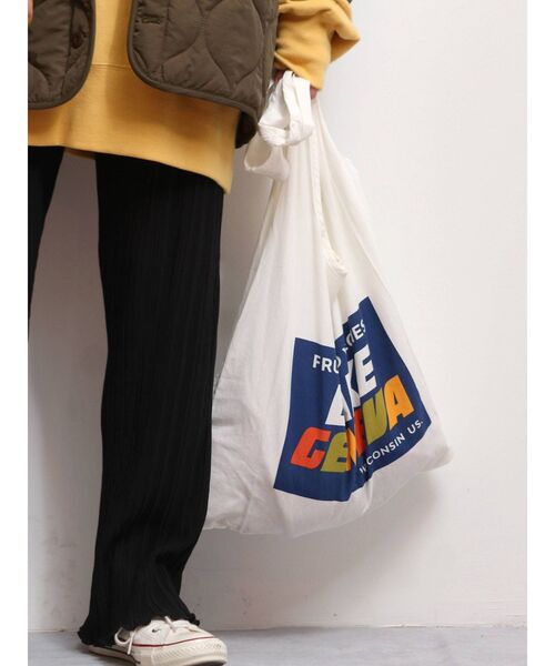 Ungrid（アングリッド）の「カラーロゴエコバッグ（エコバッグ/サブバッグ・レディース・オフホワイト/オレンジ/グリーン系その他/ブルー/ネイビー/ベージュ・FREE）」の10枚目の写真