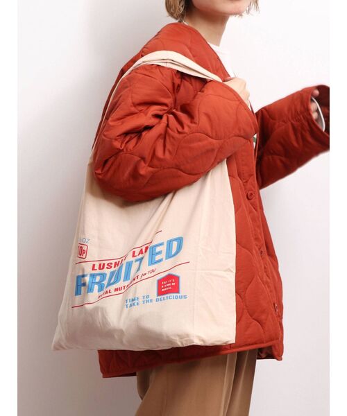 Ungrid（アングリッド）の「カラーロゴエコバッグ（エコバッグ/サブバッグ・レディース・オフホワイト/オレンジ/グリーン系その他/ブルー/ネイビー/ベージュ・FREE）」の11枚目の写真