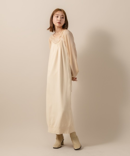 mystic（ミスティック）の「[mline] WEB限定 シアープルオーバー（Tシャツ/カットソー・レディース・ブラック/オフホワイト/ベージュ・FREE）」の4枚目の写真