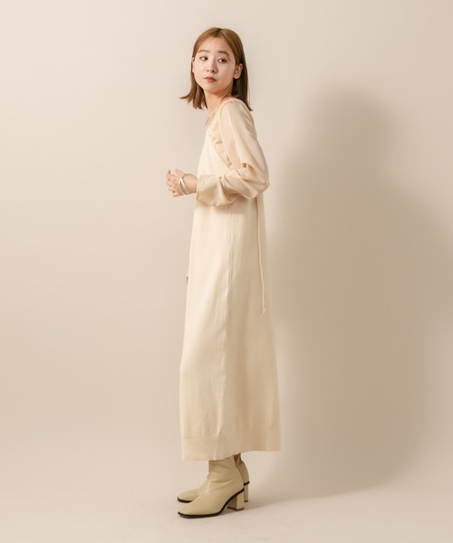 mystic（ミスティック）の「[mline] WEB限定 シアープルオーバー（Tシャツ/カットソー・レディース・ブラック/オフホワイト/ベージュ・FREE）」の9枚目の写真