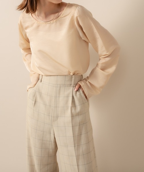 mystic（ミスティック）の「[mline] WEB限定 シアープルオーバー（Tシャツ/カットソー・レディース・ブラック/オフホワイト/ベージュ・FREE）」の14枚目の写真