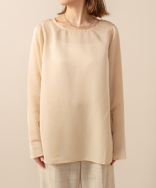 mystic（ミスティック）の「[mline] WEB限定 シアープルオーバー（Tシャツ/カットソー・レディース・ブラック/オフホワイト/ベージュ・FREE）」の15枚目の写真