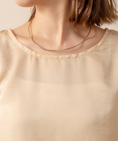 mystic（ミスティック）の「[mline] WEB限定 シアープルオーバー（Tシャツ/カットソー・レディース・ブラック/オフホワイト/ベージュ・FREE）」の5枚目の写真