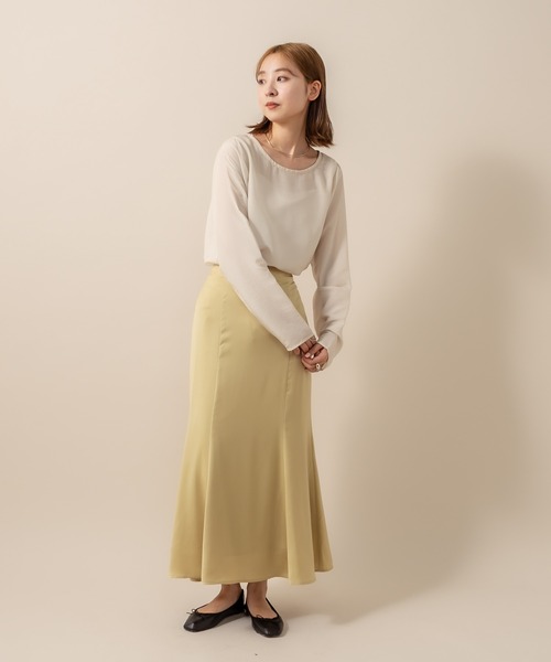 mystic（ミスティック）の「[mline] WEB限定 シアープルオーバー（Tシャツ/カットソー・レディース・ブラック/オフホワイト/ベージュ・FREE）」の12枚目の写真