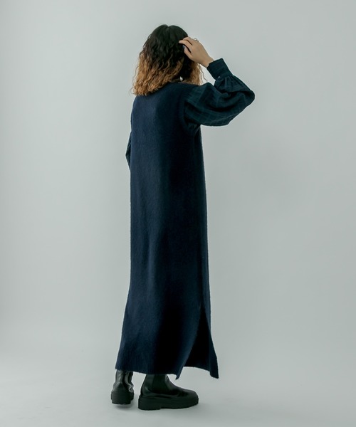 mystic(ミスティック)の「ロングニットベスト(ワンピース・レディース・チャコールグレー/ネイビー・FREE)」の9枚目の写真