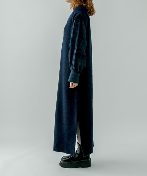 mystic(ミスティック)の「ロングニットベスト(ワンピース・レディース・チャコールグレー/ネイビー・FREE)」の10枚目の写真