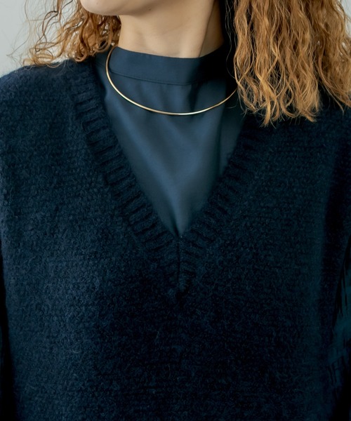 mystic(ミスティック)の「ロングニットベスト(ワンピース・レディース・チャコールグレー/ネイビー・FREE)」の17枚目の写真