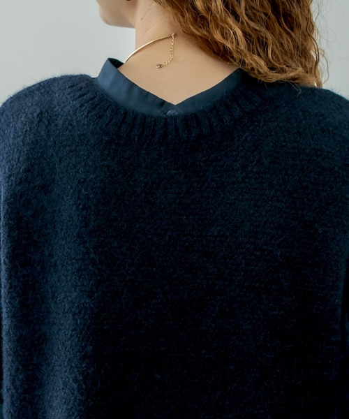 mystic(ミスティック)の「ロングニットベスト(ワンピース・レディース・チャコールグレー/ネイビー・FREE)」の6枚目の写真