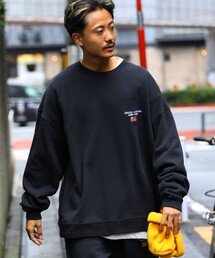 FREAK'S STORE | WEB限定 GERRY COSBY×FREAK'S STORE/ジェリーコスビー 別注 ビッグシルエット アスレチック刺繍ロゴ クルーネックスウェット(スウェット)