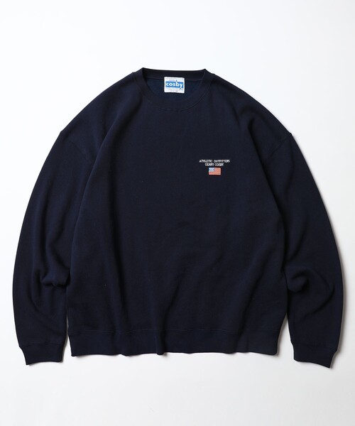 FREAK'S STORE(フリークスストア)の「WEB限定 GERRY COSBY×FREAK'S STORE/ジェリーコスビー 別注 ビッグシルエット アスレチック刺繍ロゴ クルーネックスウェット(スウェット・メンズ・ブラック/杢グレー/ネイビー/ダークグリーン・SMALL/MEDIUM/LARGE/X-LARGE)」の6枚目の写真