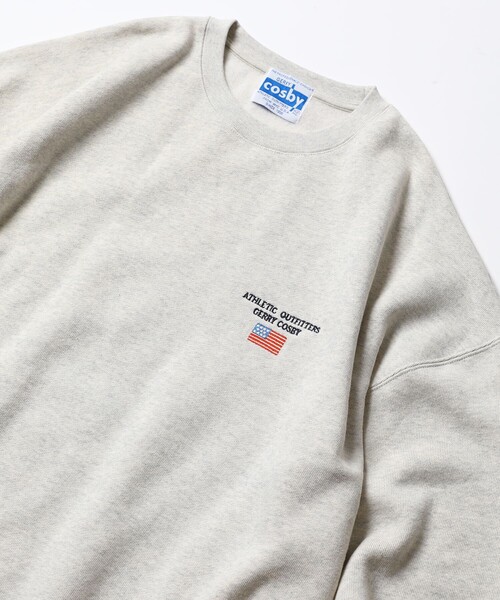 FREAK'S STORE(フリークスストア)の「WEB限定 GERRY COSBY×FREAK'S STORE/ジェリーコスビー 別注 ビッグシルエット アスレチック刺繍ロゴ クルーネックスウェット(スウェット・メンズ・ブラック/杢グレー/ネイビー/ダークグリーン・SMALL/MEDIUM/LARGE/X-LARGE)」の11枚目の写真