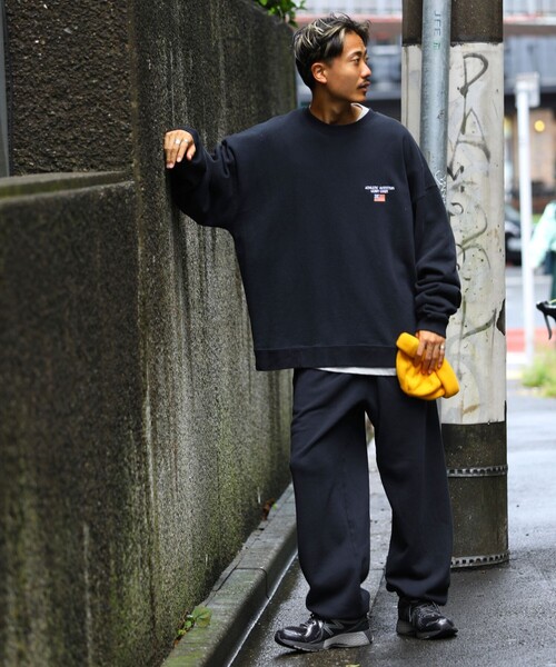 FREAK'S STORE(フリークスストア)の「WEB限定 GERRY COSBY×FREAK'S STORE/ジェリーコスビー 別注 ビッグシルエット アスレチック刺繍ロゴ クルーネックスウェット(スウェット・メンズ・ブラック/杢グレー/ネイビー/ダークグリーン・SMALL/MEDIUM/LARGE/X-LARGE)」の17枚目の写真