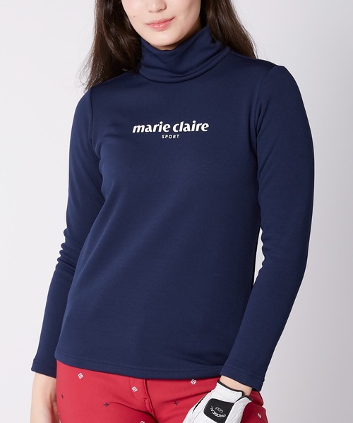 marie claire(マリ・クレール)の「【marie claire:マリ・クレール】レディース長袖ハイネックインナーシャツ / ゴルフウェア(Tシャツ/カットソー・レディース・ホワイト/ブラック/ネイビー・MEDIUM/LARGE/X-LARGE/XX-LARGE)」の2枚目の写真