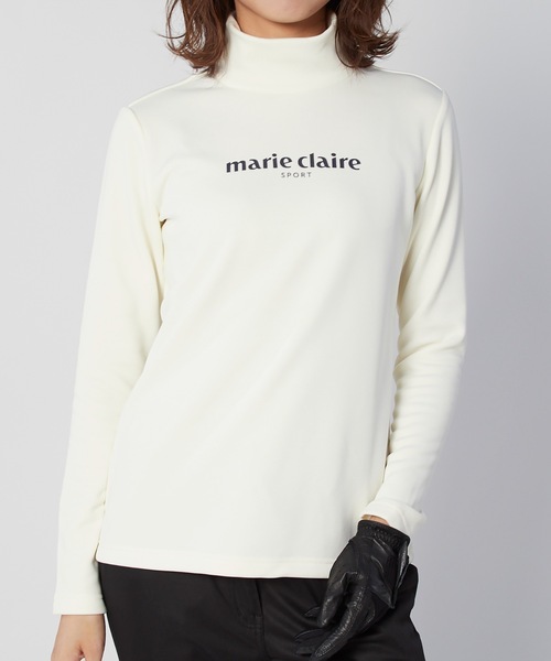 marie claire(マリ・クレール)の「【marie claire:マリ・クレール】レディース長袖ハイネックインナーシャツ / ゴルフウェア(Tシャツ/カットソー・レディース・ホワイト/ブラック/ネイビー・MEDIUM/LARGE/X-LARGE/XX-LARGE)」の3枚目の写真