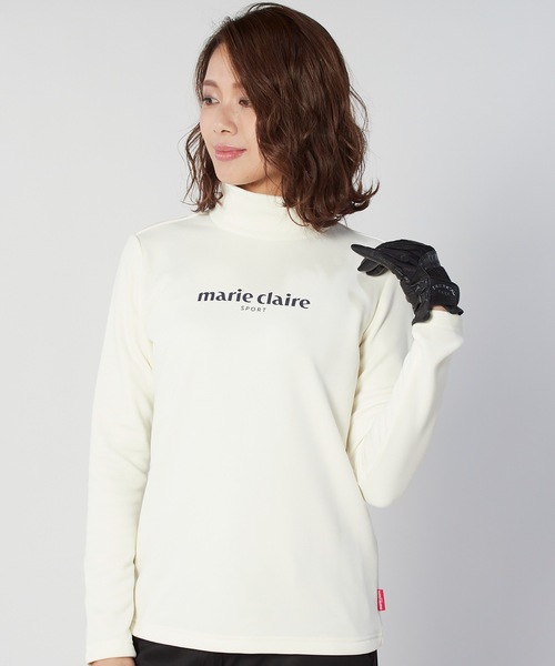 marie claire(マリ・クレール)の「【marie claire:マリ・クレール】レディース長袖ハイネックインナーシャツ / ゴルフウェア(Tシャツ/カットソー・レディース・ホワイト/ブラック/ネイビー・MEDIUM/LARGE/X-LARGE/XX-LARGE)」の4枚目の写真