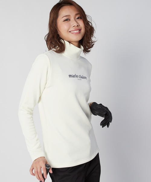 marie claire(マリ・クレール)の「【marie claire:マリ・クレール】レディース長袖ハイネックインナーシャツ / ゴルフウェア(Tシャツ/カットソー・レディース・ホワイト/ブラック/ネイビー・MEDIUM/LARGE/X-LARGE/XX-LARGE)」の12枚目の写真