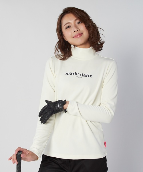 marie claire(マリ・クレール)の「【marie claire:マリ・クレール】レディース長袖ハイネックインナーシャツ / ゴルフウェア(Tシャツ/カットソー・レディース・ホワイト/ブラック/ネイビー・MEDIUM/LARGE/X-LARGE/XX-LARGE)」の6枚目の写真