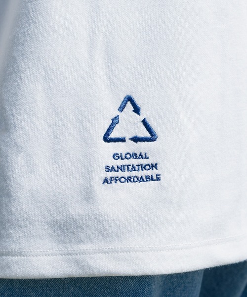 Perushu（ペルーシュ）の「【1周年記念アイテム】フラワー刺繍ビッグロンT（Tシャツ/カットソー・メンズ・ホワイト/ブラック/ダークパープル・MEDIUM/LARGE）」の9枚目の写真