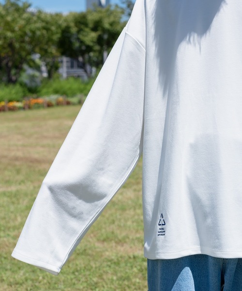 Perushu（ペルーシュ）の「【1周年記念アイテム】フラワー刺繍ビッグロンT（Tシャツ/カットソー・メンズ・ホワイト/ブラック/ダークパープル・MEDIUM/LARGE）」の11枚目の写真