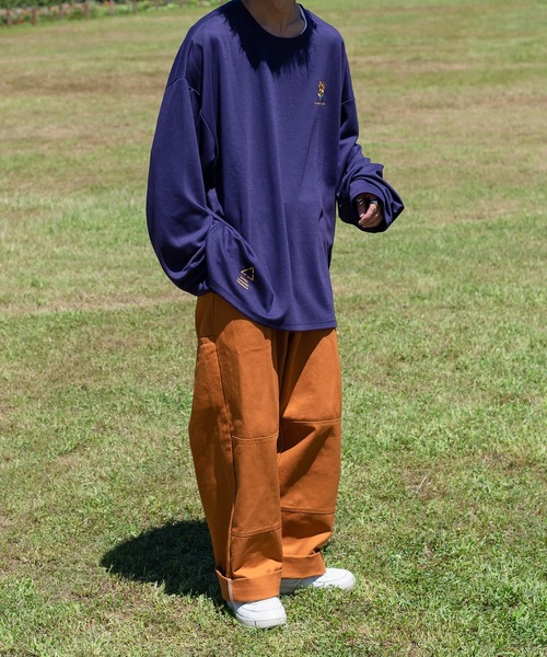 Perushu（ペルーシュ）の「【1周年記念アイテム】フラワー刺繍ビッグロンT（Tシャツ/カットソー・メンズ・ホワイト/ブラック/ダークパープル・MEDIUM/LARGE）」の22枚目の写真