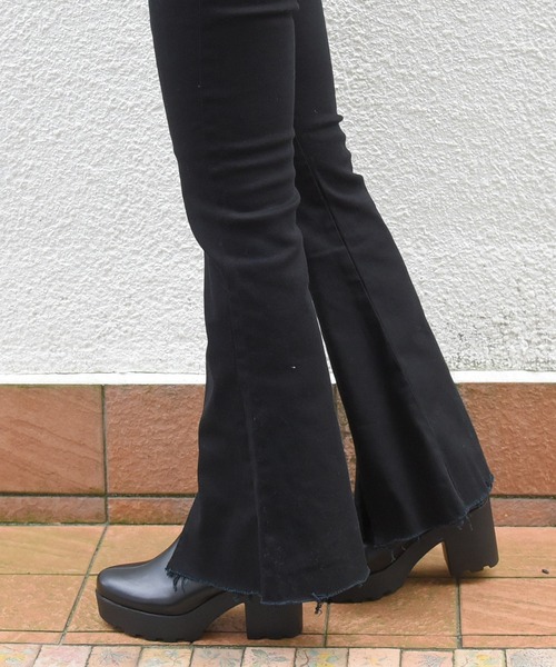 NOFALL（ノーフォール）の「ラウンドトゥ厚底プラットフォームストレッチショートブーツ（ブーツ・レディース・ブラック/グレイッシュベージュ/ダークブラウン・3L/SS/S/M/L/LL）」の16枚目の写真