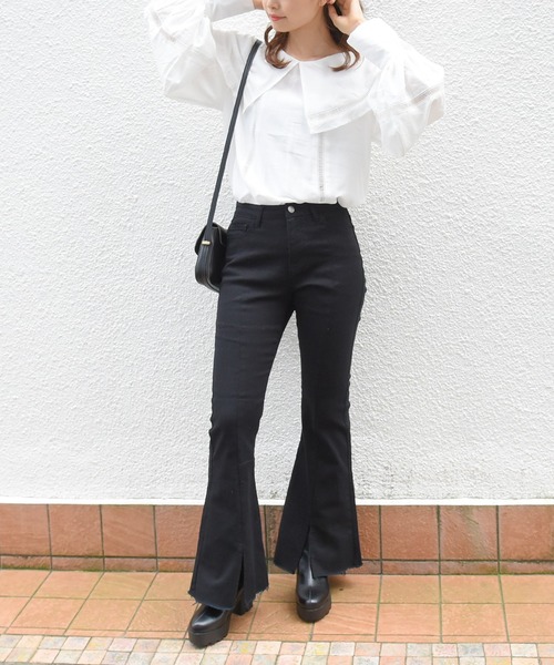 NOFALL（ノーフォール）の「ラウンドトゥ厚底プラットフォームストレッチショートブーツ（ブーツ・レディース・ブラック/グレイッシュベージュ/ダークブラウン・3L/SS/S/M/L/LL）」の18枚目の写真