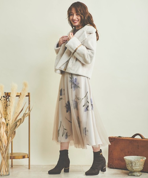 NOELA（ノエラ）の「エコファーライダースジャケット（ライダースジャケット・レディース・ブラウン/オフホワイト・フリー）」の5枚目の写真