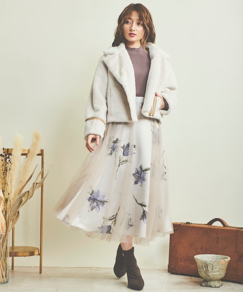 NOELA（ノエラ）の「エコファーライダースジャケット（ライダースジャケット・レディース・ブラウン/オフホワイト・フリー）」の6枚目の写真