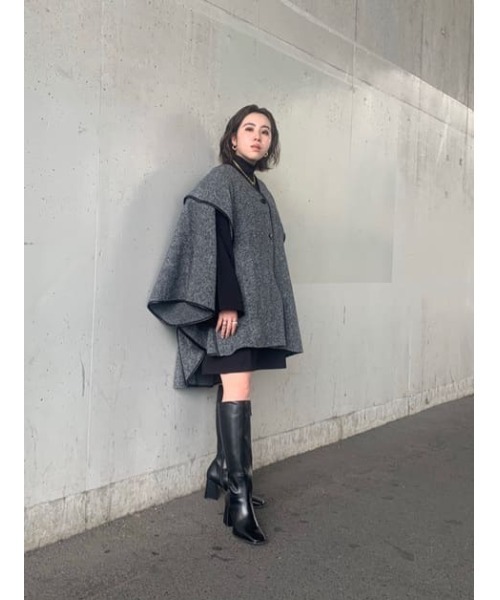 SLY（スライ）の「FLARE SLEEVE CUT OP/フレアスリーブカットワンピース（ワンピース・レディース・アイボリー/ブラック/グレー・FREE）」の9枚目の写真