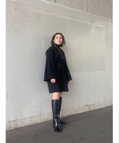 SLY（スライ）の「FLARE SLEEVE CUT OP/フレアスリーブカットワンピース（ワンピース・レディース・アイボリー/ブラック/グレー・FREE）」の10枚目の写真