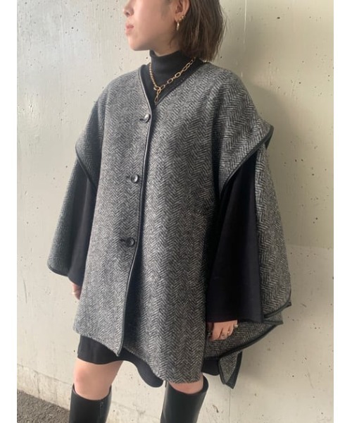 SLY（スライ）の「FLARE SLEEVE CUT OP/フレアスリーブカットワンピース（ワンピース・レディース・アイボリー/ブラック/グレー・FREE）」の12枚目の写真