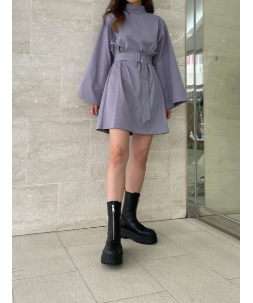 SLY（スライ）の「FLARE SLEEVE CUT OP/フレアスリーブカットワンピース（ワンピース・レディース・アイボリー/ブラック/グレー・FREE）」の14枚目の写真