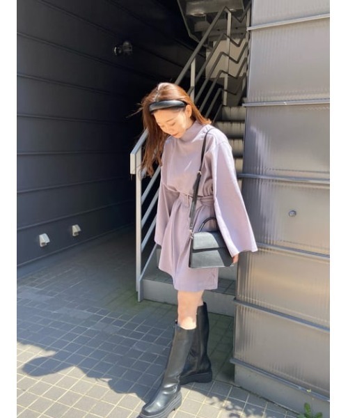 SLY（スライ）の「FLARE SLEEVE CUT OP/フレアスリーブカットワンピース（ワンピース・レディース・アイボリー/ブラック/グレー・FREE）」の19枚目の写真