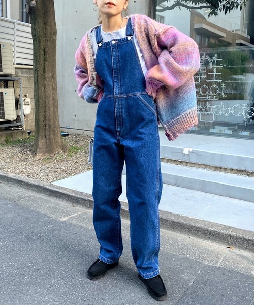 WHO'S WHO gallery(フーズフーギャラリー)の「デザインオーバーオール(サロペット/オーバーオール・レディース・ブラック/サックスブルー/ブルー・FREE)」の3枚目の写真