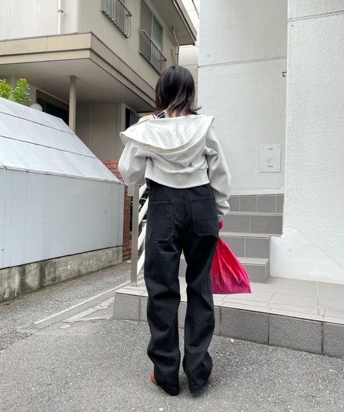 WHO'S WHO gallery(フーズフーギャラリー)の「デザインオーバーオール(サロペット/オーバーオール・レディース・ブラック/サックスブルー/ブルー・FREE)」の18枚目の写真