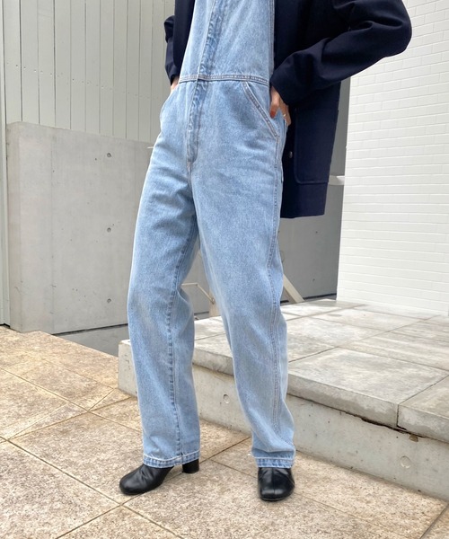 WHO'S WHO gallery(フーズフーギャラリー)の「デザインオーバーオール(サロペット/オーバーオール・レディース・ブラック/サックスブルー/ブルー・FREE)」の5枚目の写真