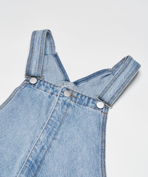 WHO'S WHO gallery(フーズフーギャラリー)の「デザインオーバーオール(サロペット/オーバーオール・レディース・ブラック/サックスブルー/ブルー・FREE)」の9枚目の写真