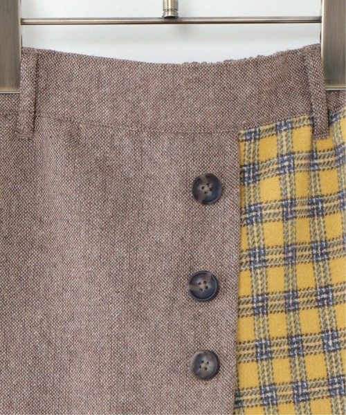 ikka（イッカ）の「【キッズ】ツイード風切り替えラップキュロット（100~160cm）（スカート・キッズ・ブラック/イエロー・120/130/150/160/100/110/140）」の5枚目の写真