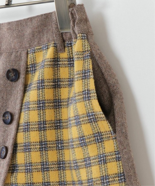 ikka（イッカ）の「【キッズ】ツイード風切り替えラップキュロット（100~160cm）（スカート・キッズ・ブラック/イエロー・120/130/150/160/100/110/140）」の7枚目の写真