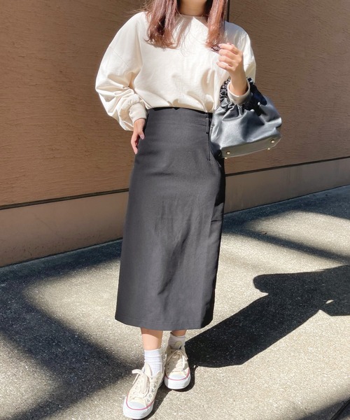 apres jour(アプレジュール)の「アソートナロースカート【ZOZOTOWN限定アイテム】(スカート・レディース・ライトブラウン/ブラウン系その他/アイボリー/ブラック・X-LARGE/フリー)」の2枚目の写真