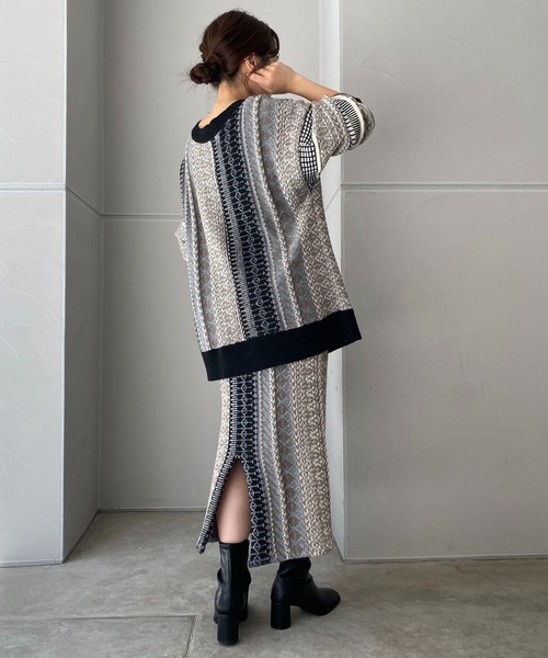 CAPRICIEUX LE'MAGE（カプリシューレマージュ）の「キカジャガードスカート（スカート・レディース・ブラック/モカ・FREE）」の21枚目の写真