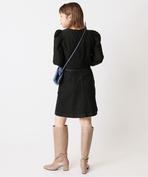 spick&amp;span フロントギャザーブラウス シャツワンピ フロントギャザーシャツワンピース（WHITE） - PINUE