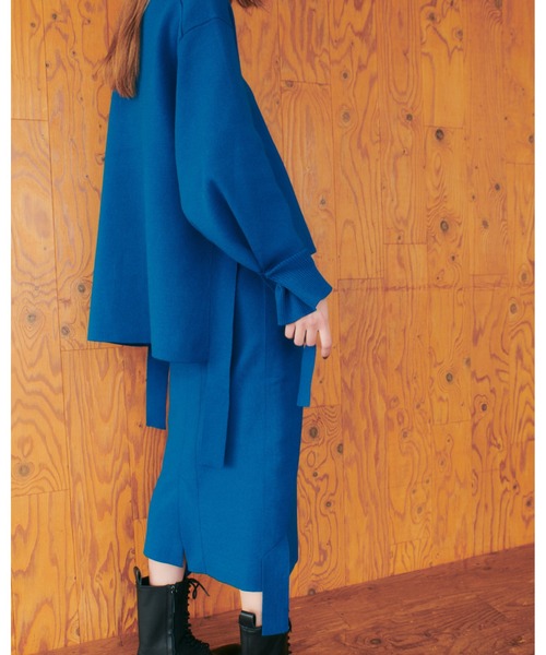 LE CIEL BLEU(ルシェルブルー)の「Wool Smooth Skirt(スカート・レディース・ライトグレー/ブラック/レッド/ブルー・36)」の1枚目の写真