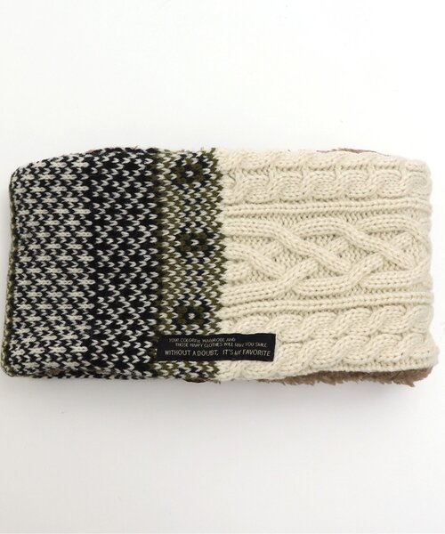 BREEZE（ブリーズ）の「ジャガードニットネックウォーマー（ネックウォーマー/スヌード・キッズ・ブラック/アイボリー・SMALL/MEDIUM）」の5枚目の写真