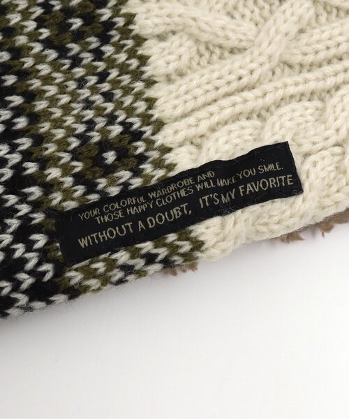 BREEZE（ブリーズ）の「ジャガードニットネックウォーマー（ネックウォーマー/スヌード・キッズ・ブラック/アイボリー・SMALL/MEDIUM）」の8枚目の写真