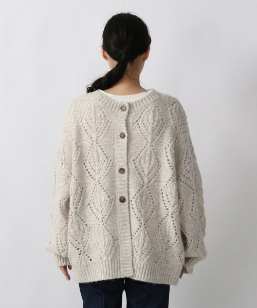 LOWRYS FARM(ローリーズファーム)の「2WAYスカシガラニットLS 238717(ニット/セーター・レディース・アイボリー/ブラウン/ダークブラウン・FREE)」の9枚目の写真