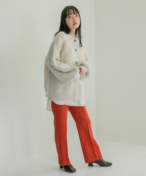 LOWRYS FARM(ローリーズファーム)の「2WAYスカシガラニットLS 238717(ニット/セーター・レディース・アイボリー/ブラウン/ダークブラウン・FREE)」の19枚目の写真